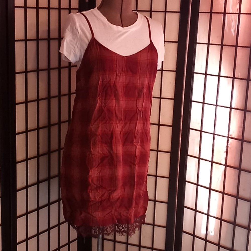 New deep ruby color dress 2pc